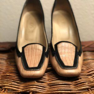 Tod's Moc Croc and Suede Size 39 Women's Loafers